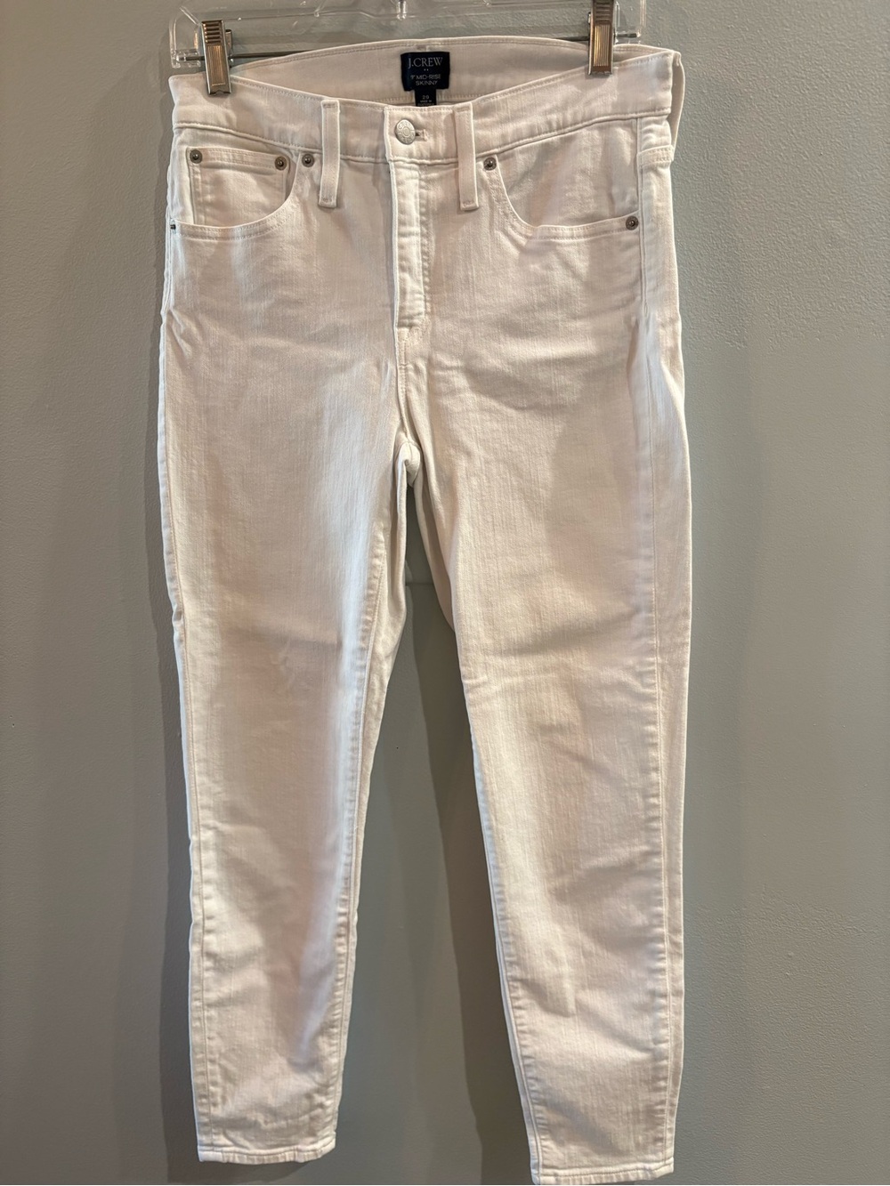 J. Crew Factory 9” Mid-Rise White Skinny Size 29